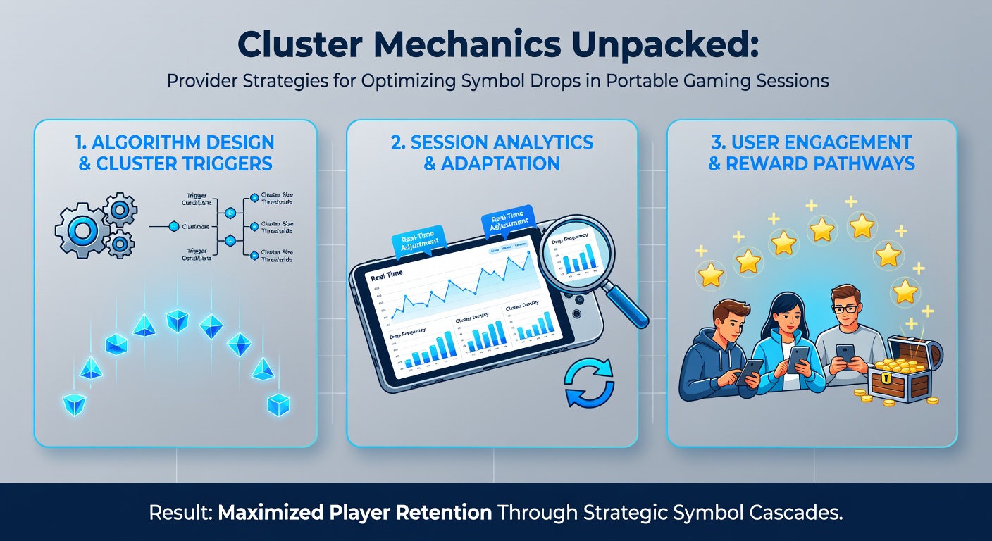 Mobile slot session showing optimized cluster symbol drops on a portable device