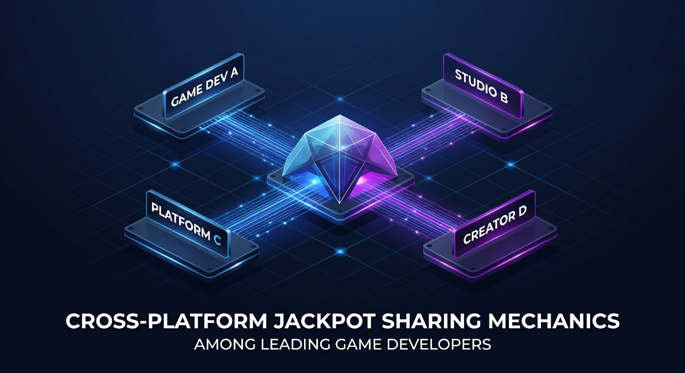 Diagram illustrating interconnected jackpot systems across multiple gaming platforms and developer networks