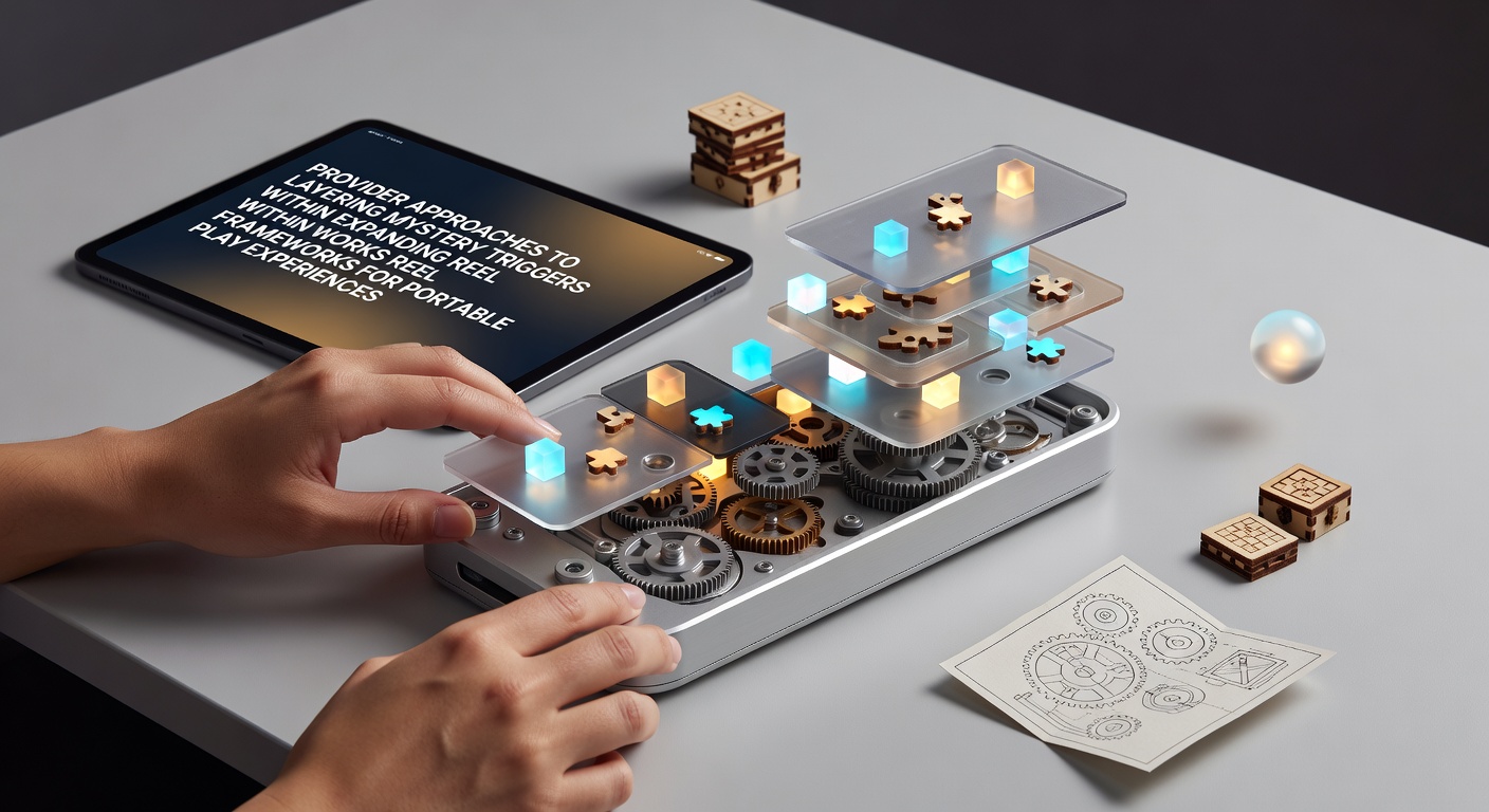 Illustration of expanding reel frameworks with layered mystery triggers in mobile slot interfaces