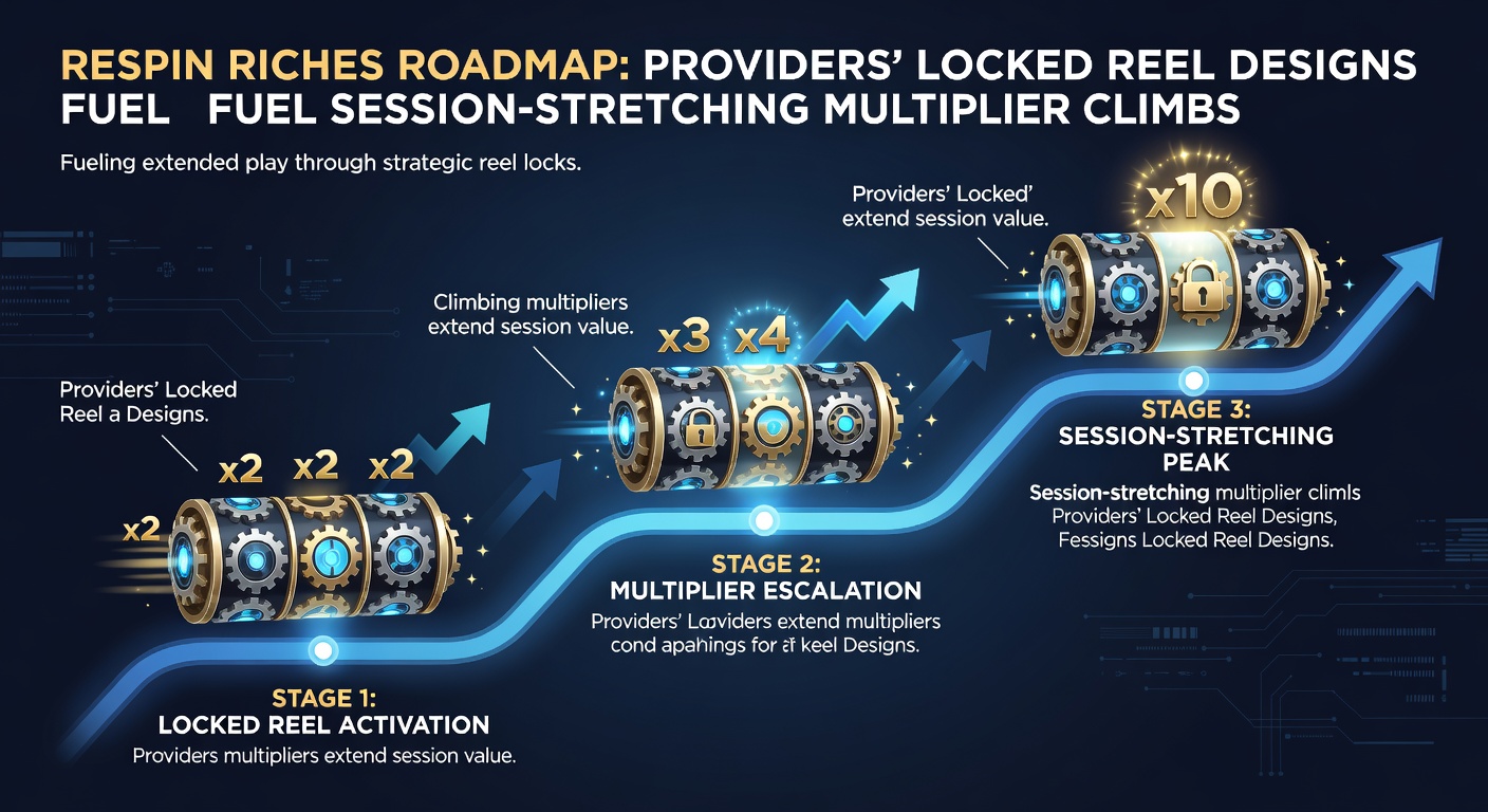 Close-up of a slot game's multiplier ladder glowing amid locked reels and respinning symbols, with jackpot tiers visible in the background